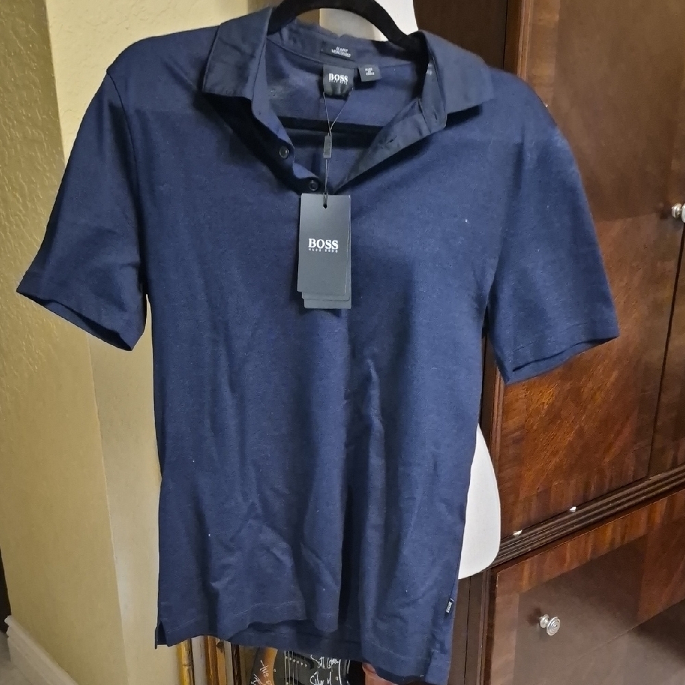 Boss Men's Deep Blue Polo Shirt